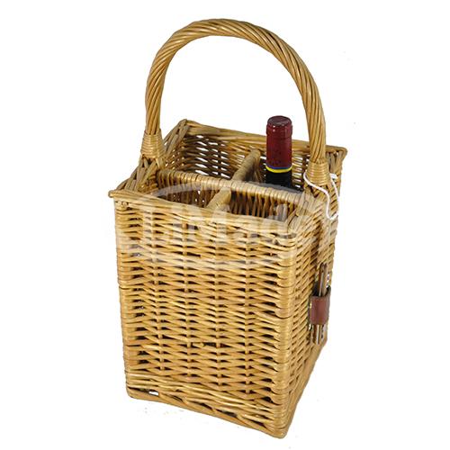 LMD2A-0593  Wine Basket for 4 Bottles